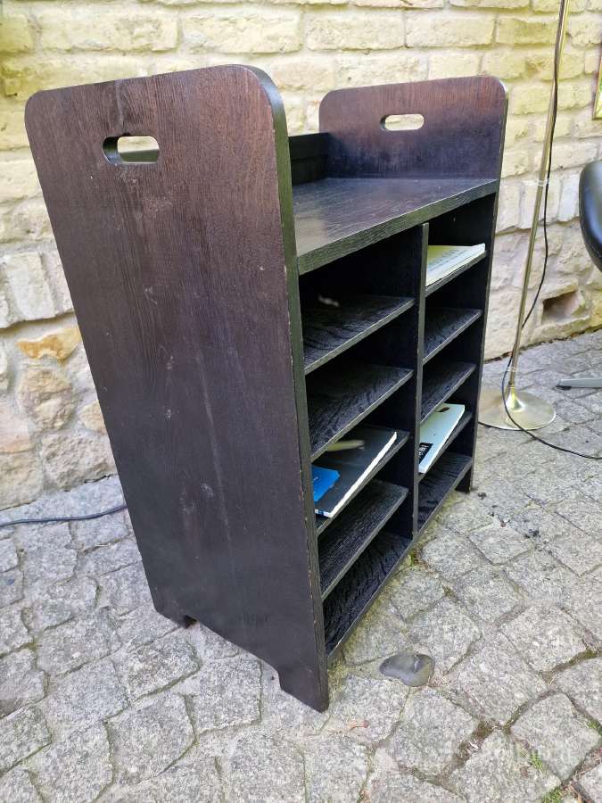 Vintažinė mid century ąžuolinė lentyna - nuotraukos Nr. 10
