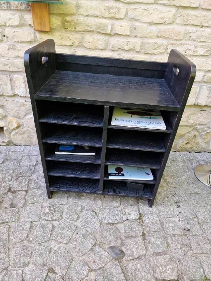 Vintažinė mid century ąžuolinė lentyna - nuotraukos Nr. 13
