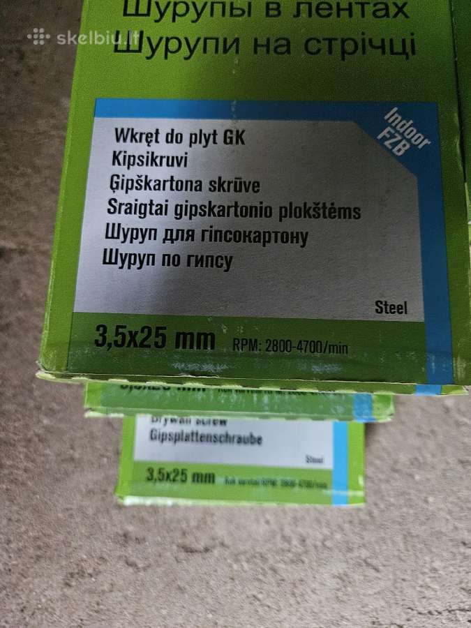 Gipso varžtai - nuotraukos Nr. 3