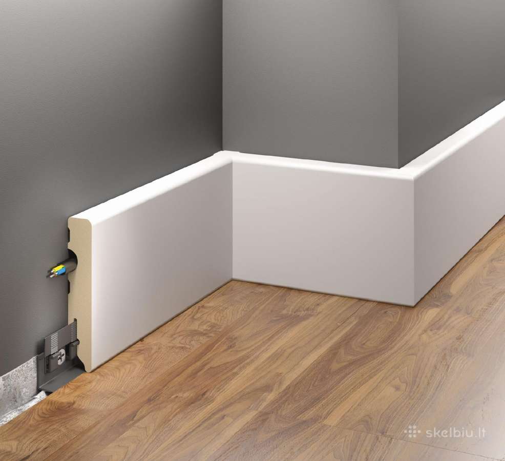 Balta Mdf grindjuostė Fu084l
