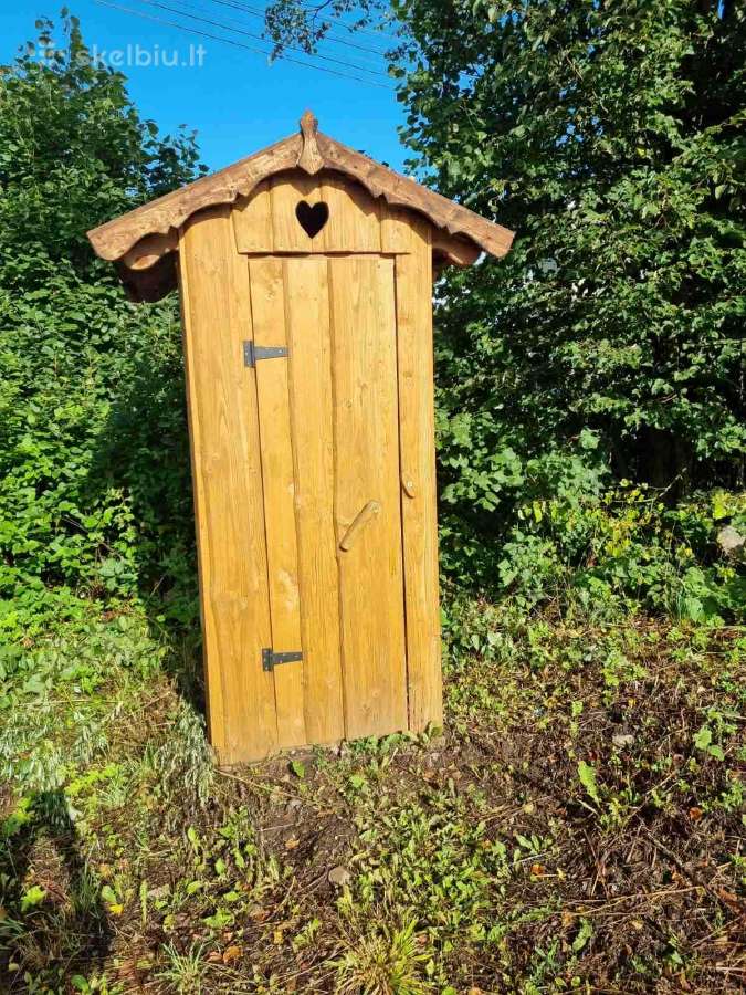 Mediniai lauko baldai, supynė, namelis - nuotraukos Nr. 5