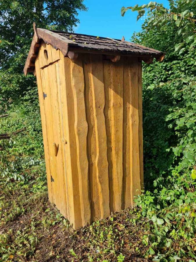 Mediniai lauko baldai, supynė, namelis - nuotraukos Nr. 6