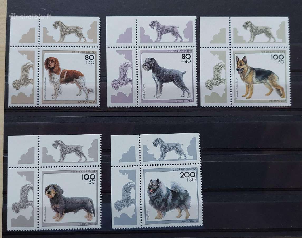 Vokietija 1995 šunis ,švarus, Michel Nr 1797-1801