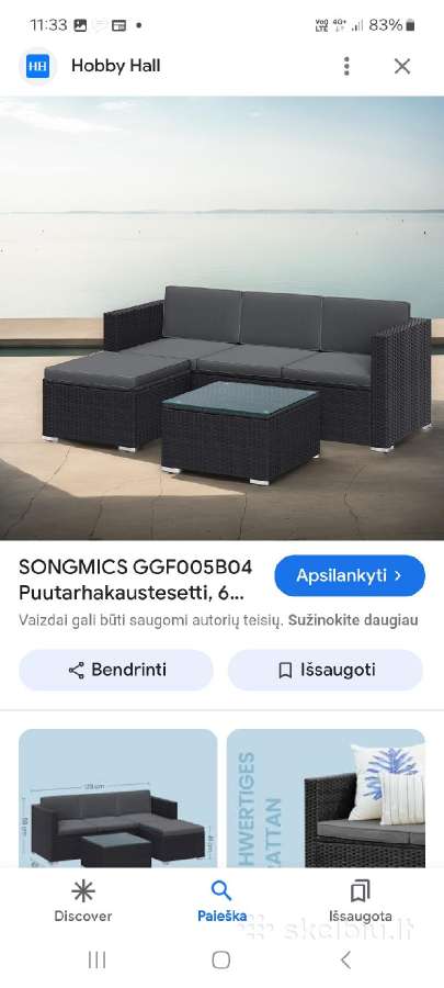 Lauko baldų komplektasų - nuotraukos Nr. 4