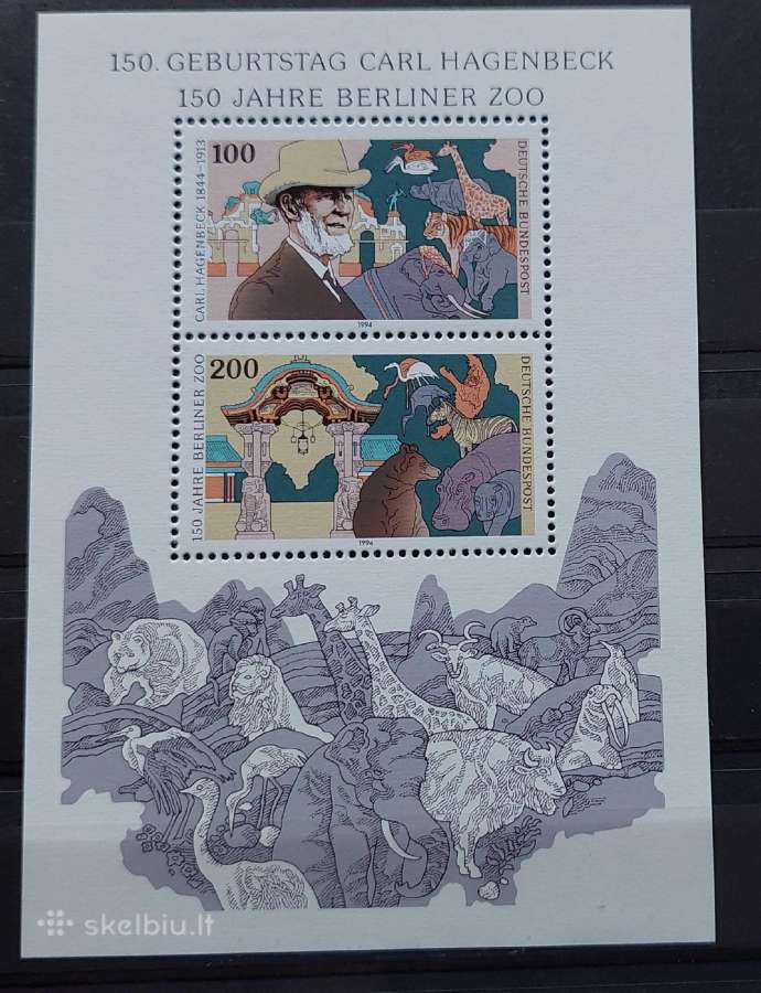 Vokietija 1974,zoologijos sodas,švarus, Michel blo