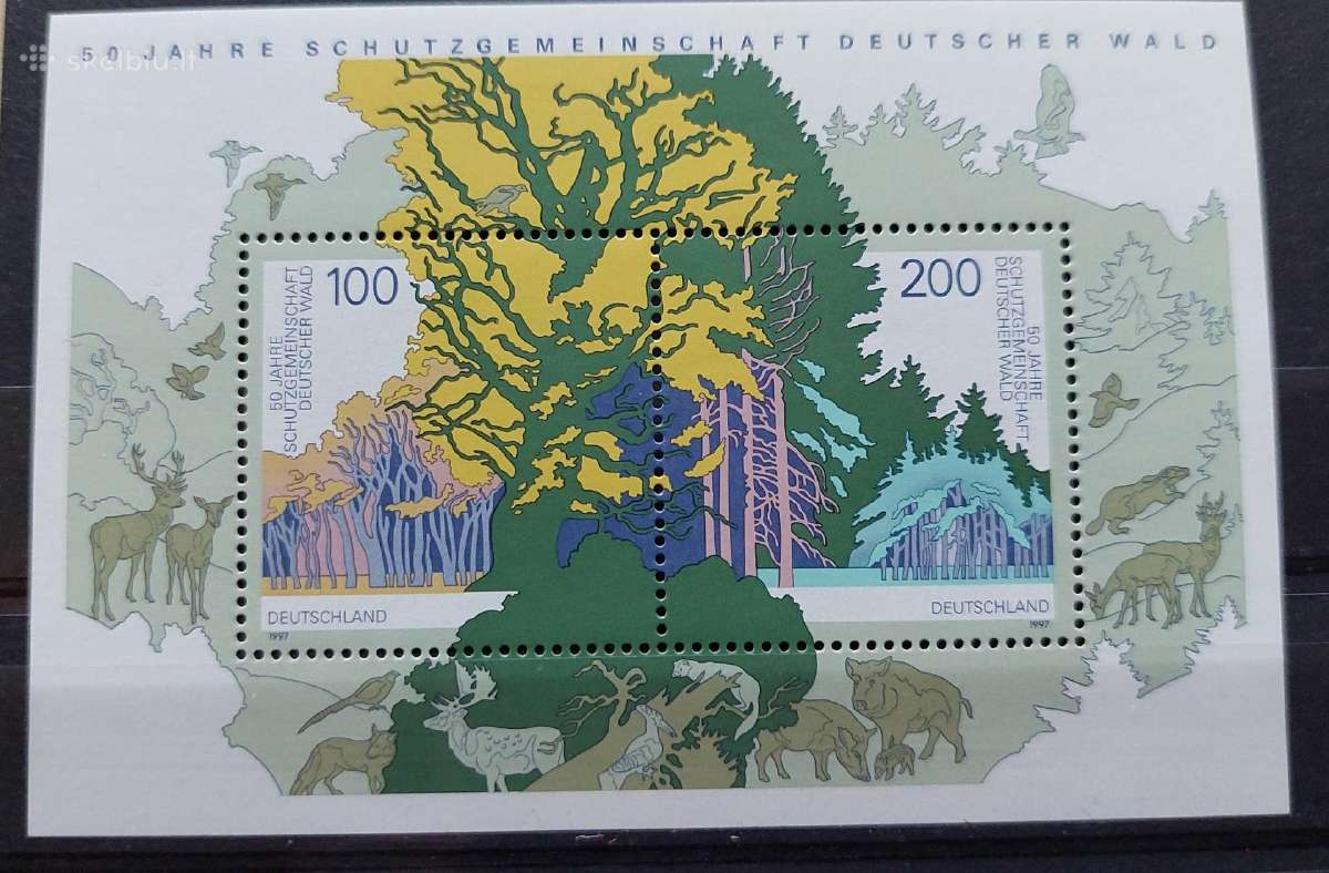Vokietija 1997 miškas,švarus, Michel Nr block38
