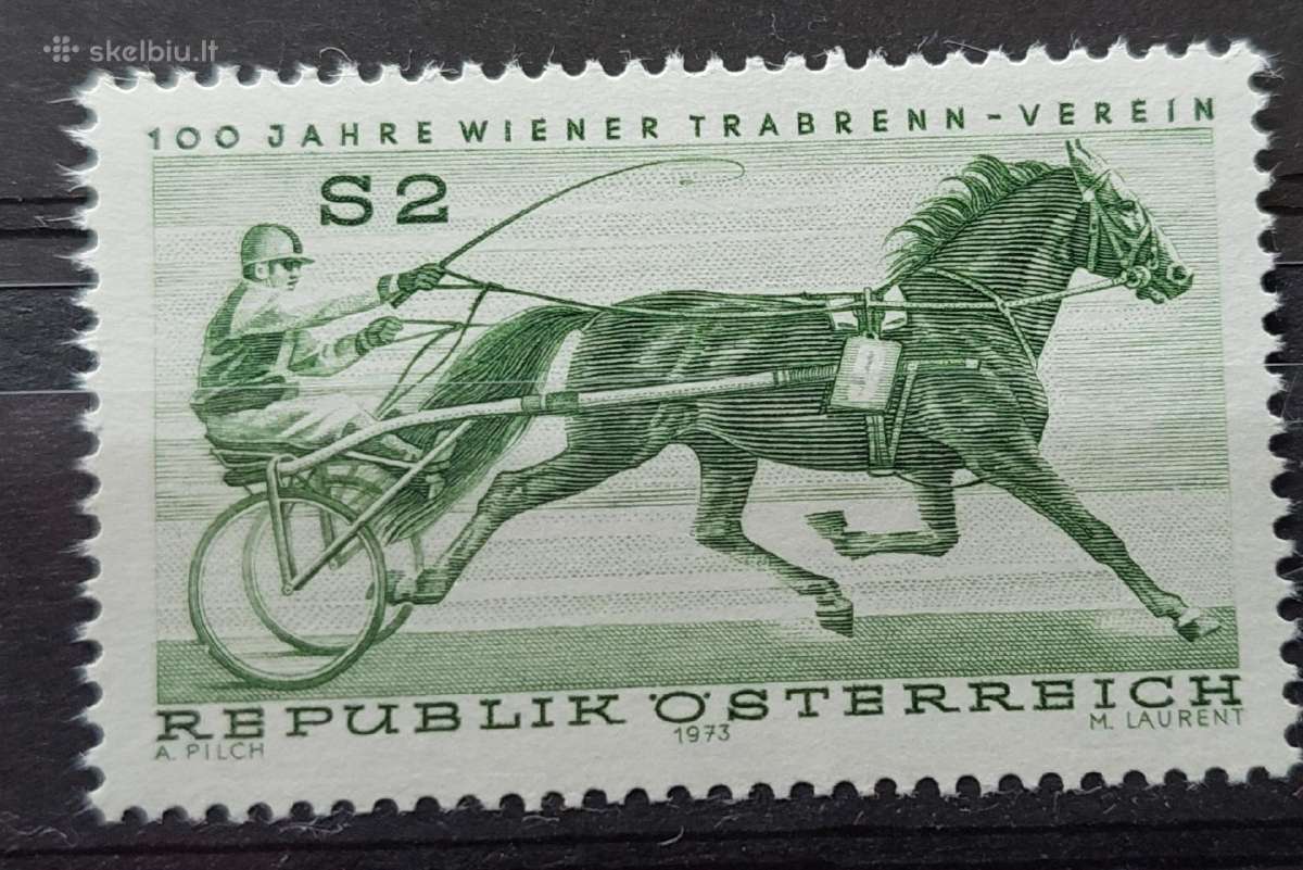 Austrija 1973 arkliu sportas, švarus Michel Nr.142