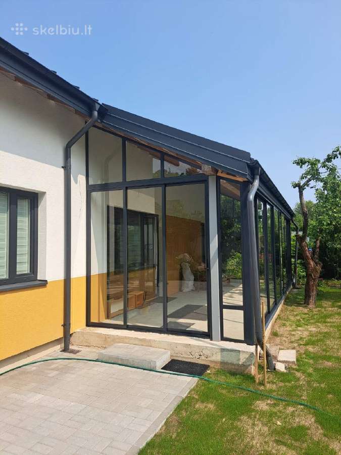Terasų, balkonų, lodžijų stiklinimas, langai durys - nuotraukos Nr. 2