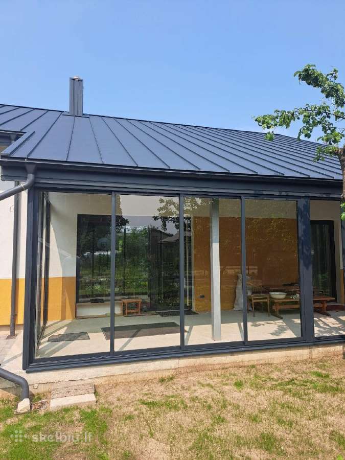 Terasų, balkonų, lodžijų stiklinimas, langai durys