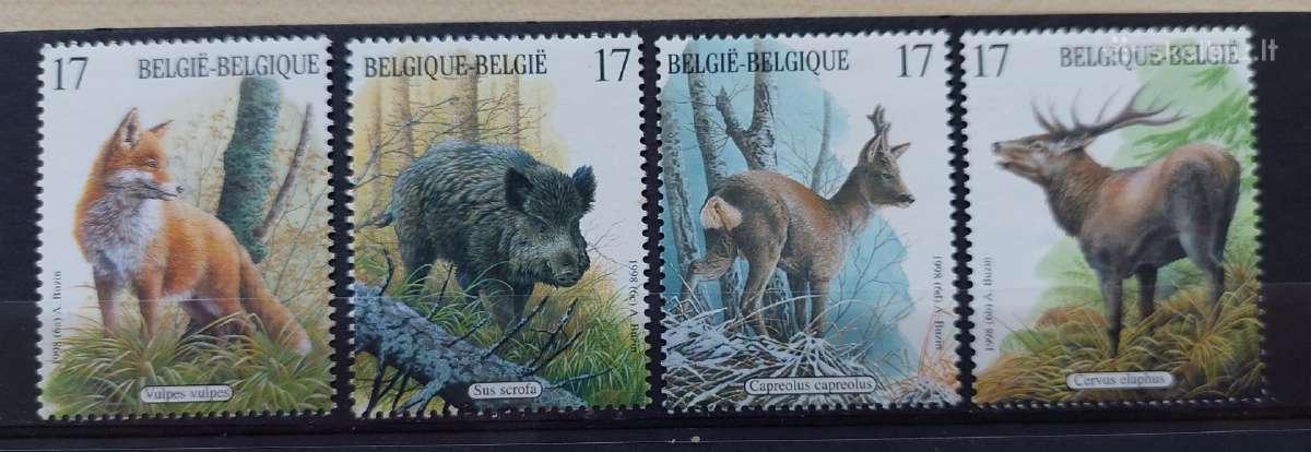 Belgija 1998 gyvūnai,švarus, Michel Nr2800-2803