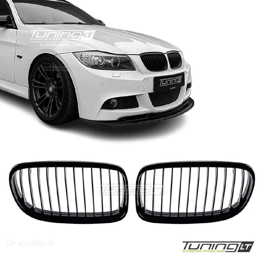 Bmw E90 / E91 skirtos juodos priekinės grotelės