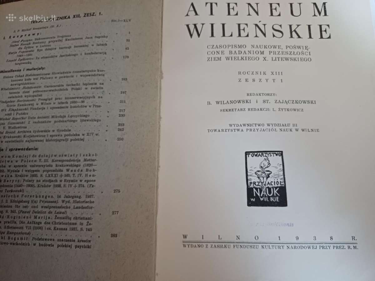 Parduodu knyga.ateneum wilenskie,1938m - nuotraukos Nr. 2