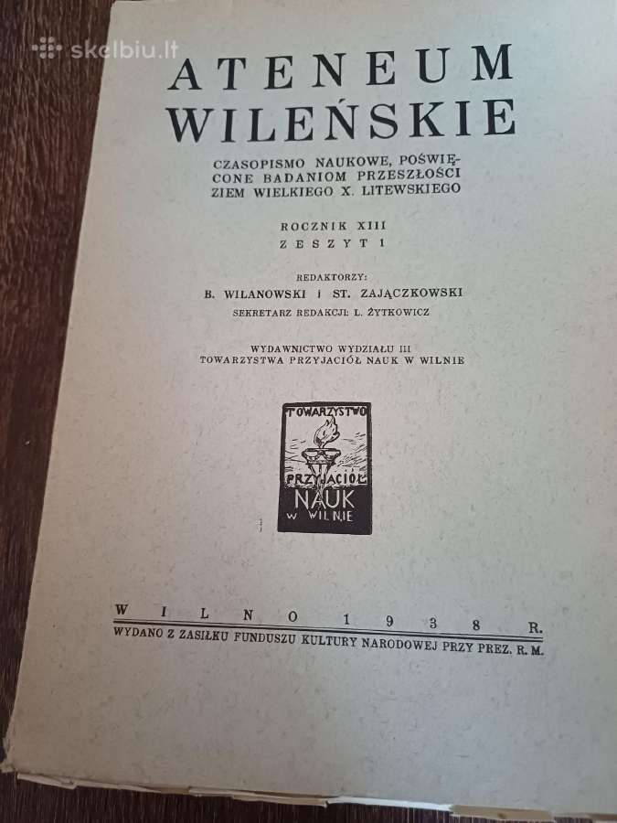 Parduodu knyga.ateneum wilenskie,1938m - nuotraukos Nr. 19