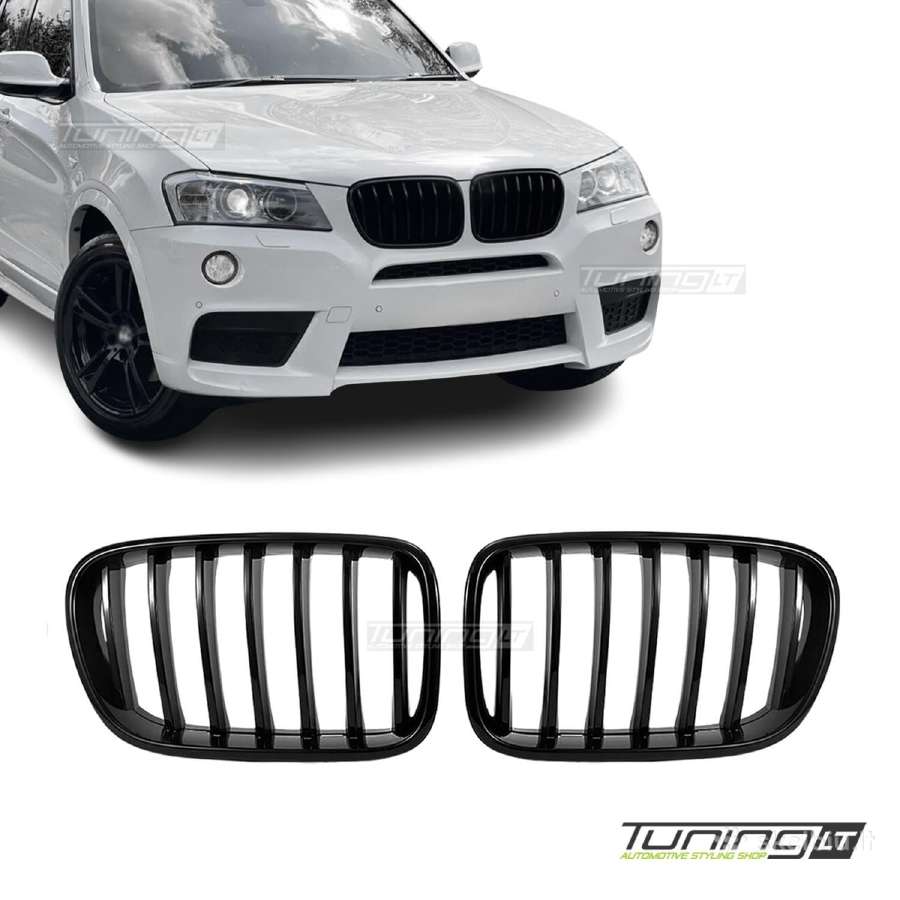Bmw X3 F25 skirtos juodos Priekinės Grotelės