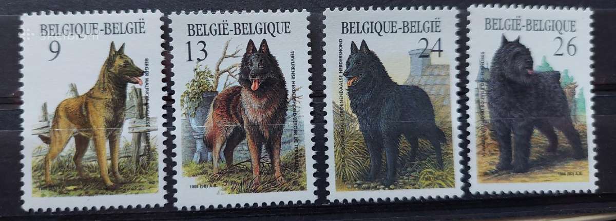 Belgija 1986 šunis. švarus, Michel Nr 2265-2268