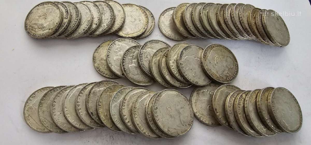 1937-1939 2 markes, stoviai labai geros bukles