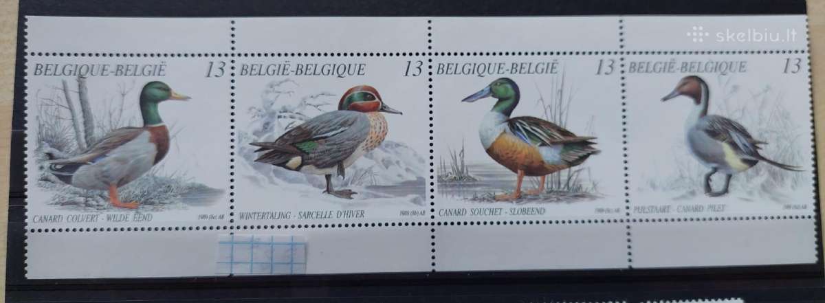 Belgija 1989 antis. švarus, Michel Nr.1242-1247