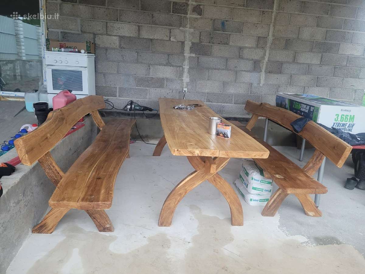 Ažuolinis lauko komplektas