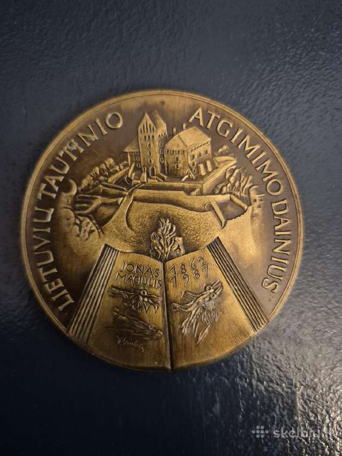 Stalo medalis Maironis 1862-1932 aut. P. Gintalas - nuotraukos Nr. 2
