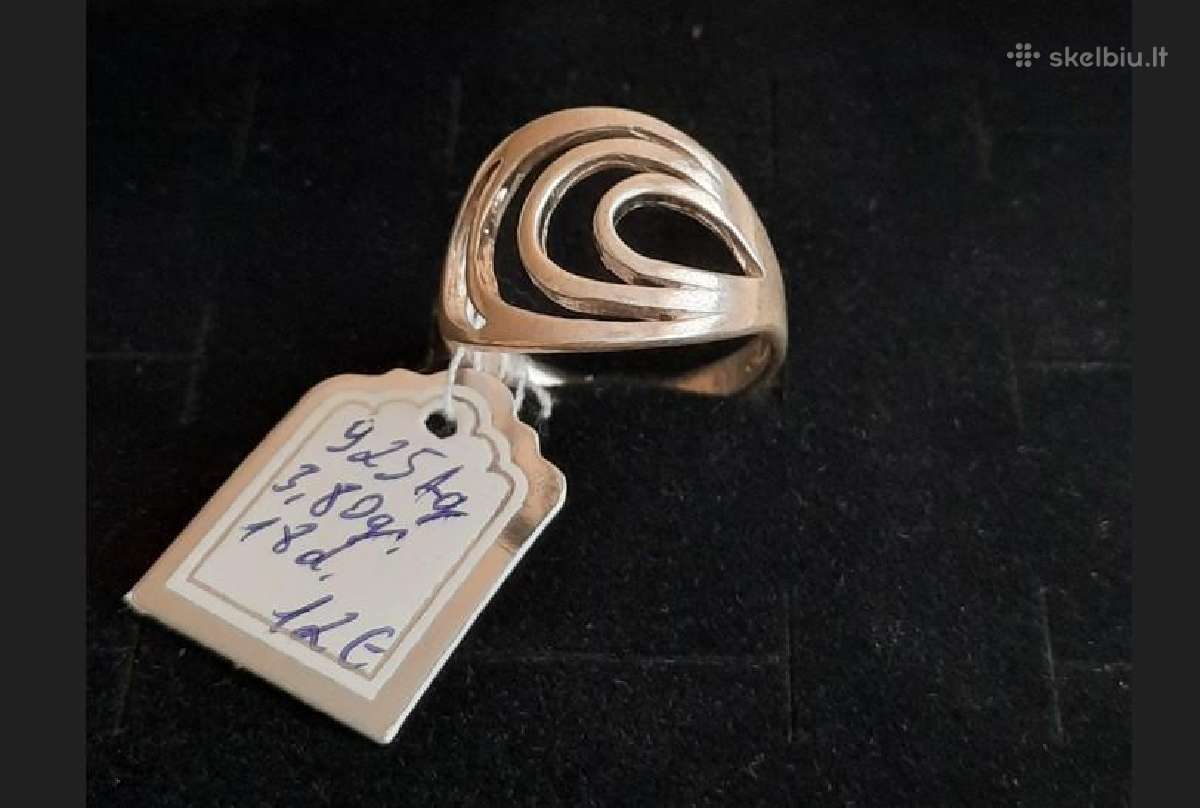 Sidabriniai auskarai, pakabukai, žiedai nuo 3eur. - nuotraukos Nr. 13