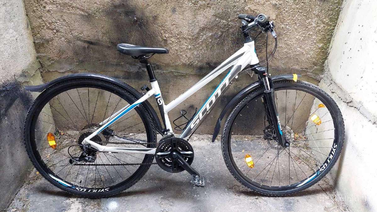 Dviratis moteriškas vyriška vaikui Scott Trek Cube - nuotraukos Nr. 6
