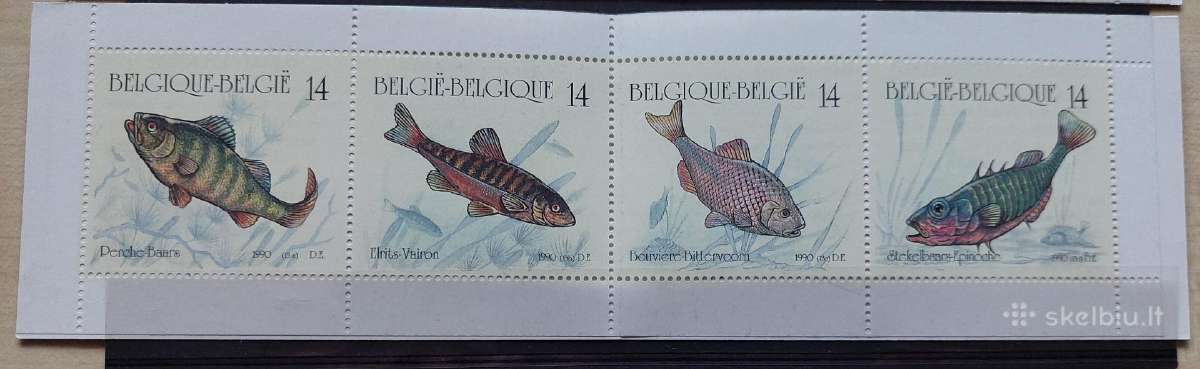 Belgija 1990 žuvis, švarus,bukletas Michel Nr.2435