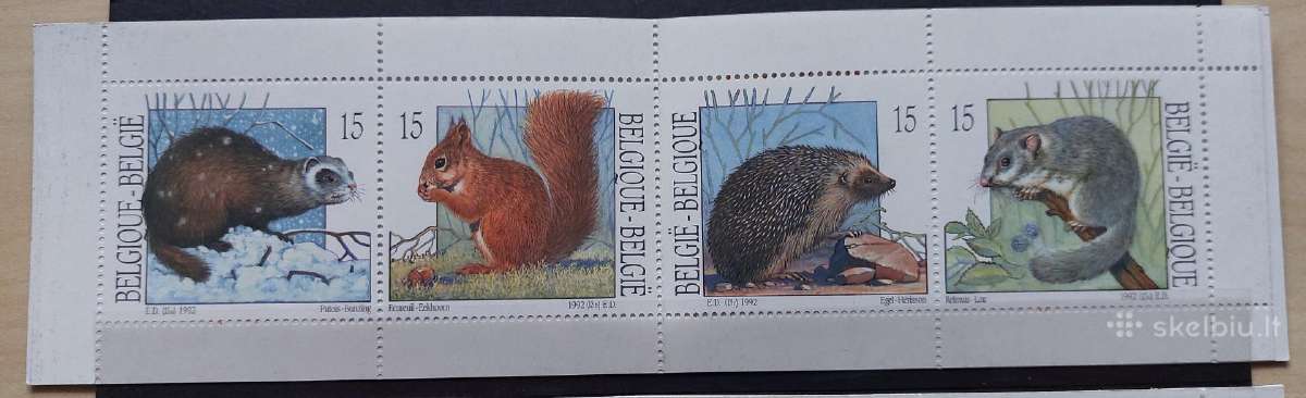 Belgija 1992 gyvūnai, švarus,bukletas Michel Nr.25
