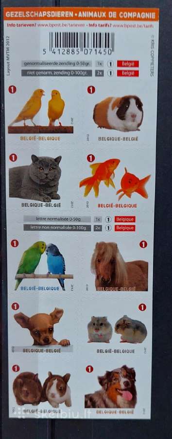 Belgija 2012 namine fauna, švarus,bukletas Michel