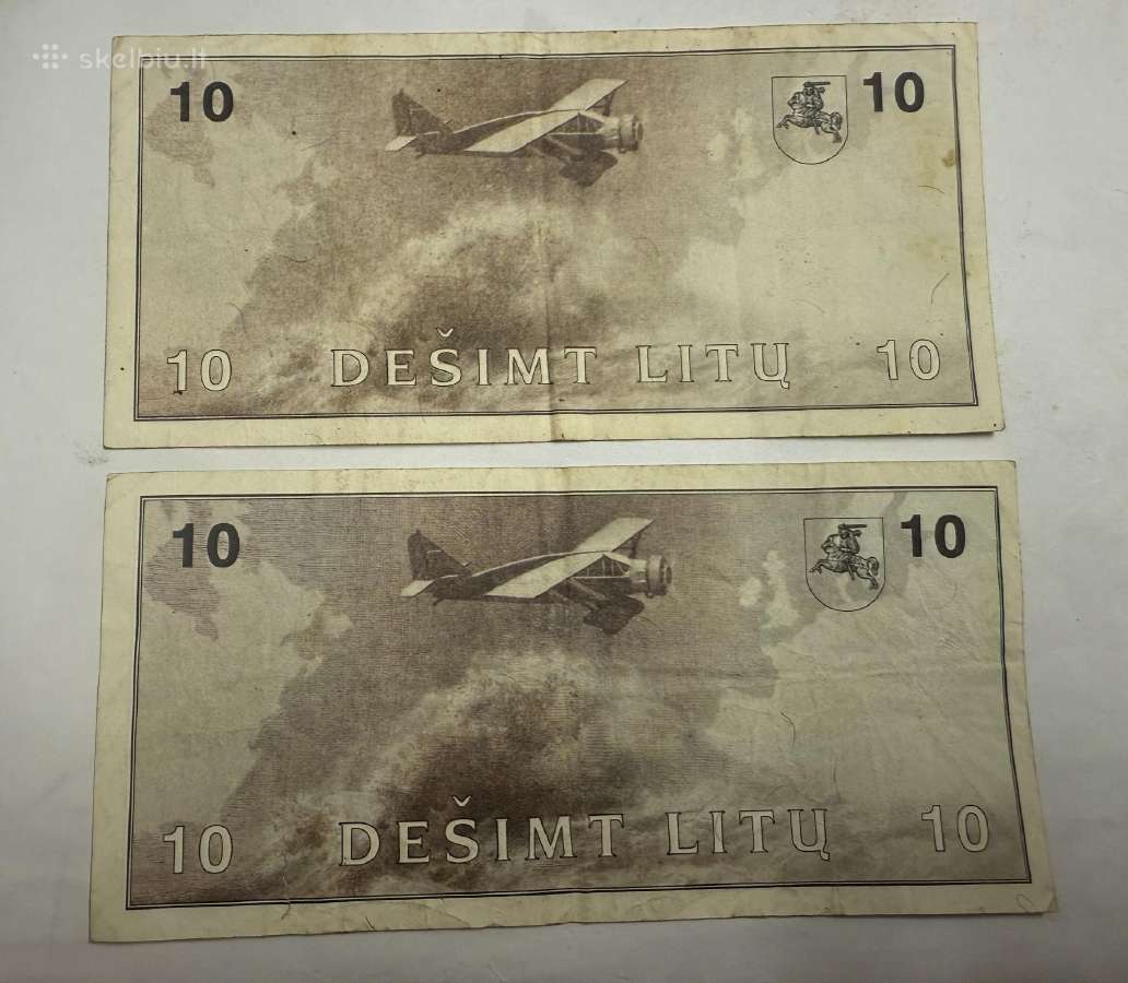 1991 metų 2 kopiūros po 10 litų - nuotraukos Nr. 2