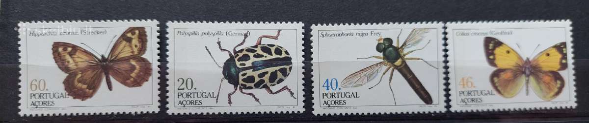 Portugalija(azorai) 1995 drugeliai ir vabzdžiai, š