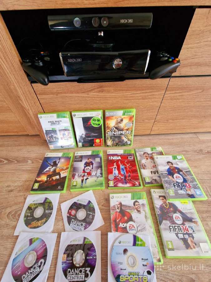 Xbox 360 su priedais ir žaidimais - nuotraukos Nr. 3