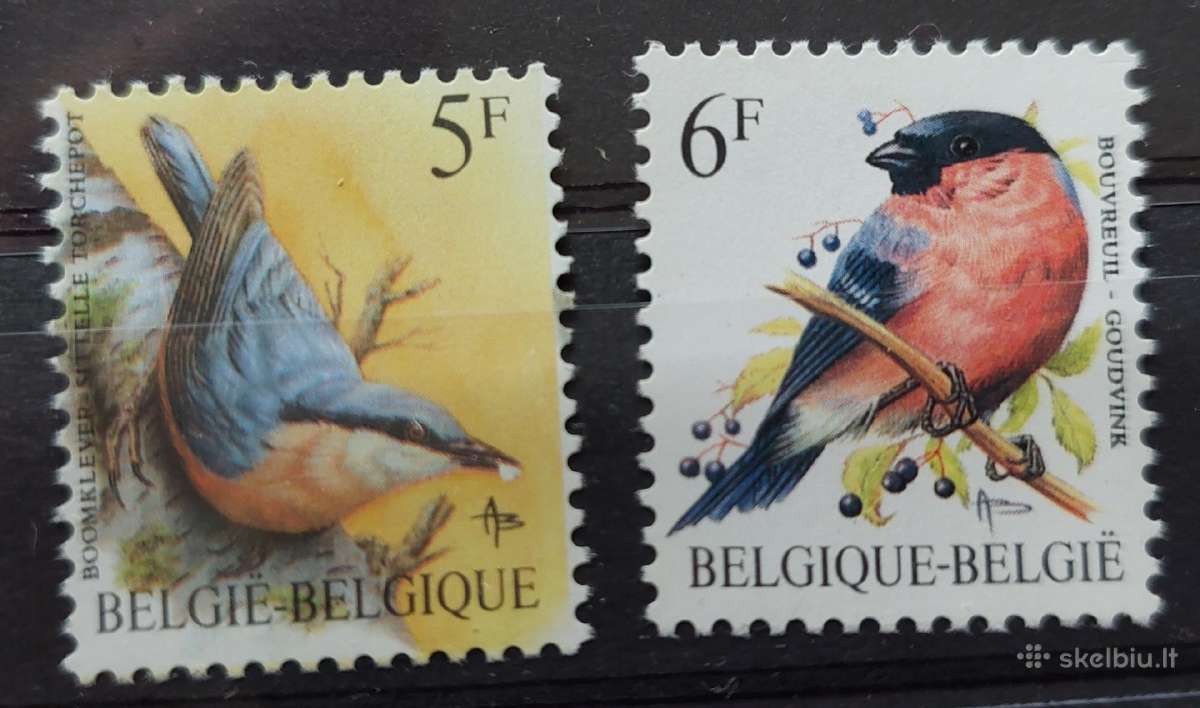 Belgija 1988 paukščiai, švarus, Michel Nr.2346-234