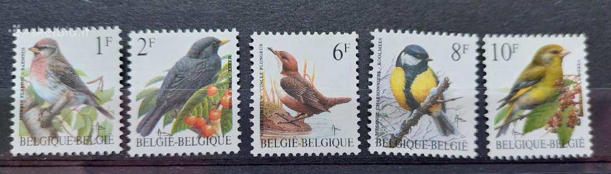Belgija 1992 paukščiai, švarus, Michel Nr.2509-251