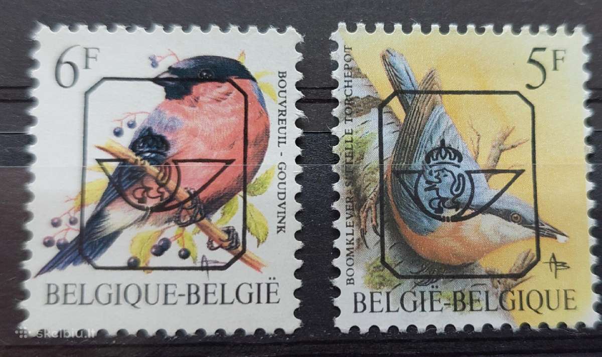 Belgija 1988 paukščiai, švarus, Michel Nr.2346-234