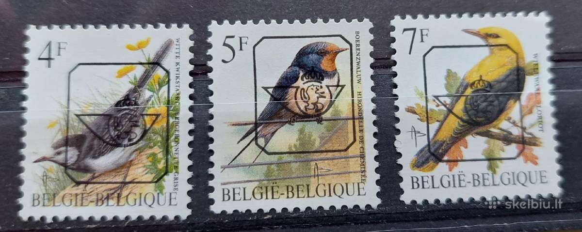 Belgija 1992 paukščiai, švarus, Michel Nr.2526-252