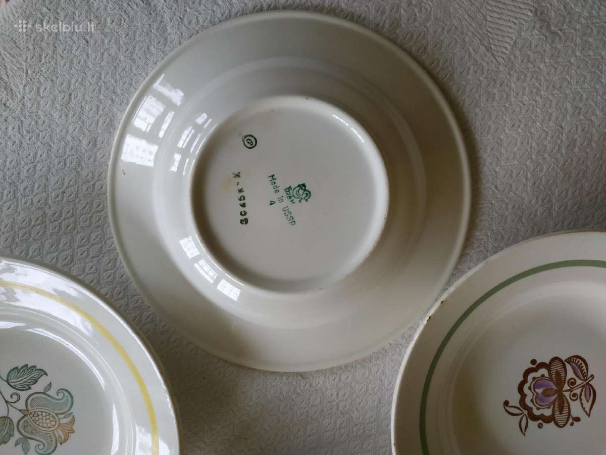 Naujos Vintage porceliano fajanso sriubos lėkštės - nuotraukos Nr. 2