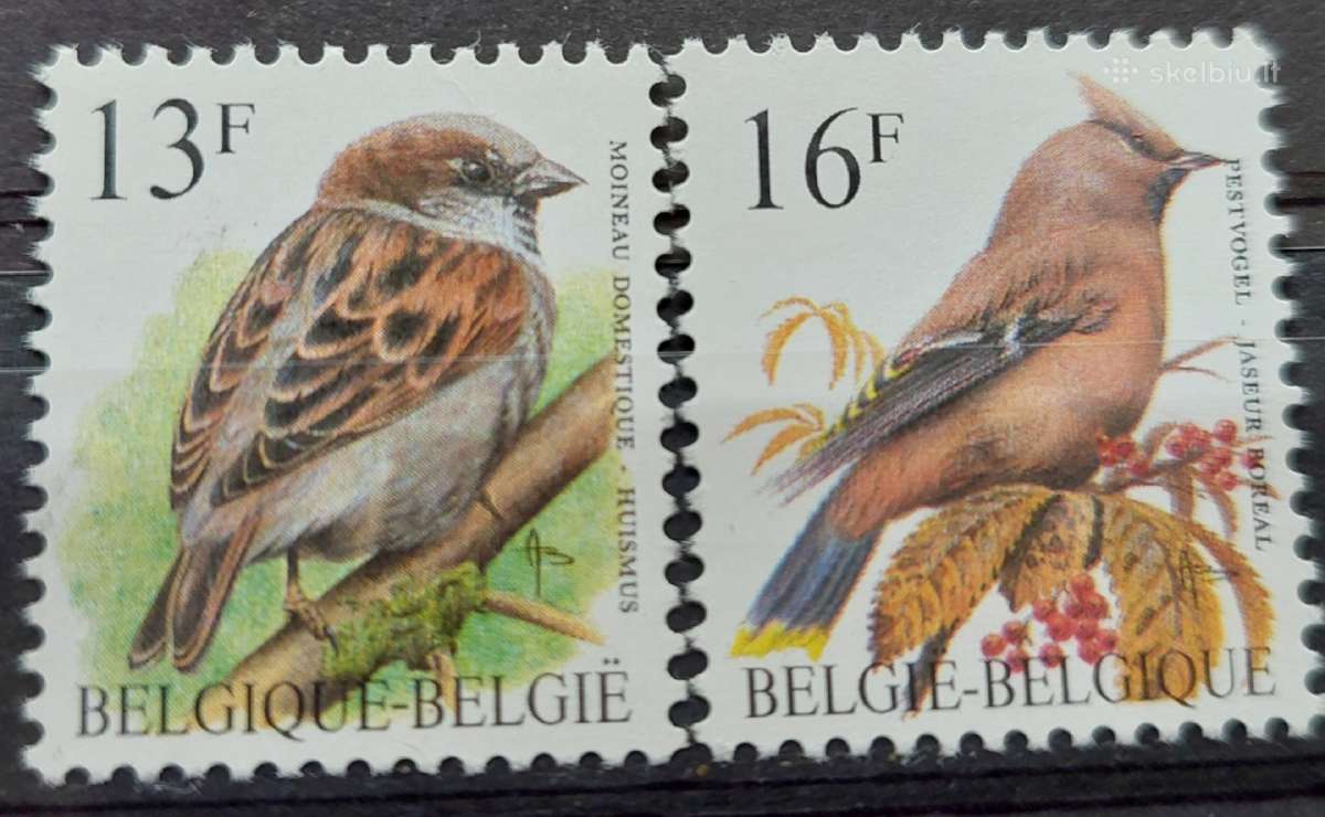 Belgija 1994 paukščiai, švarus, Michel Nr.2585-258