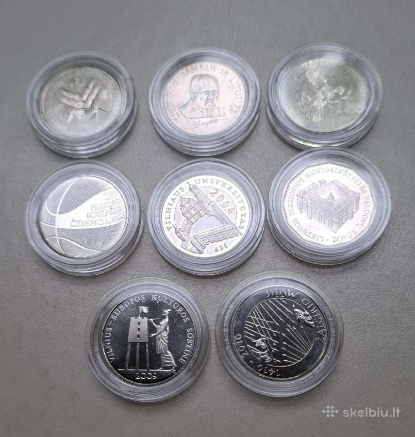 Proginių 1 lito monetų Unc rinkinys - nuotraukos Nr. 2