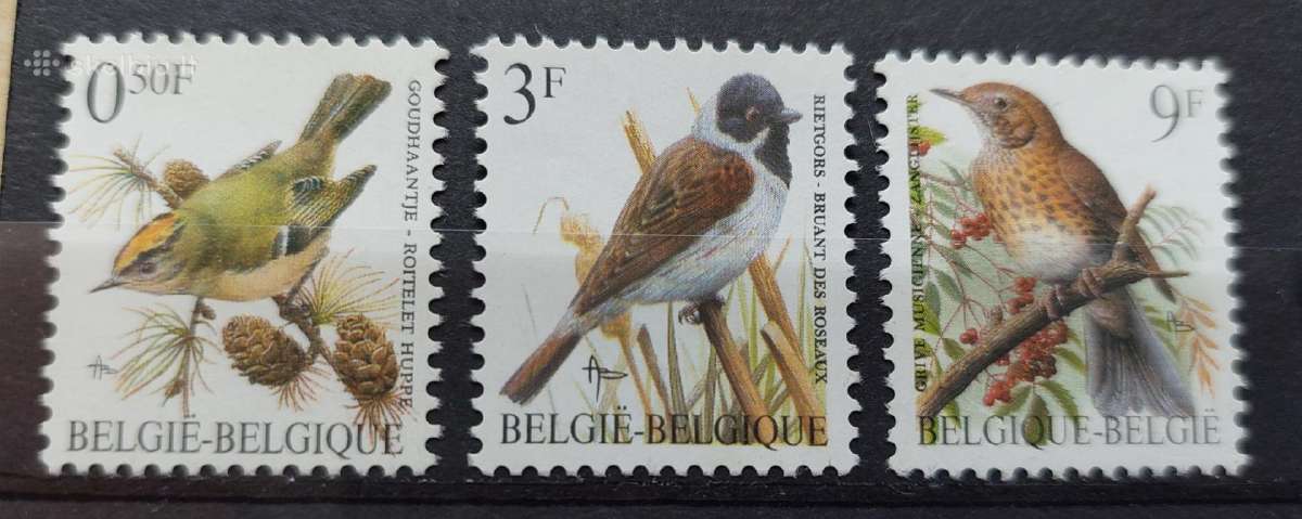 Belgija 1991 paukščiai, švarus, Michel Nr.2476-247