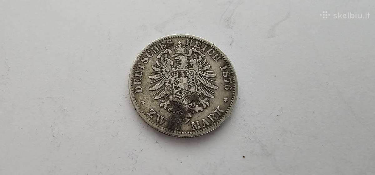1876 2 markes Hamburgas, reta - nuotraukos Nr. 2
