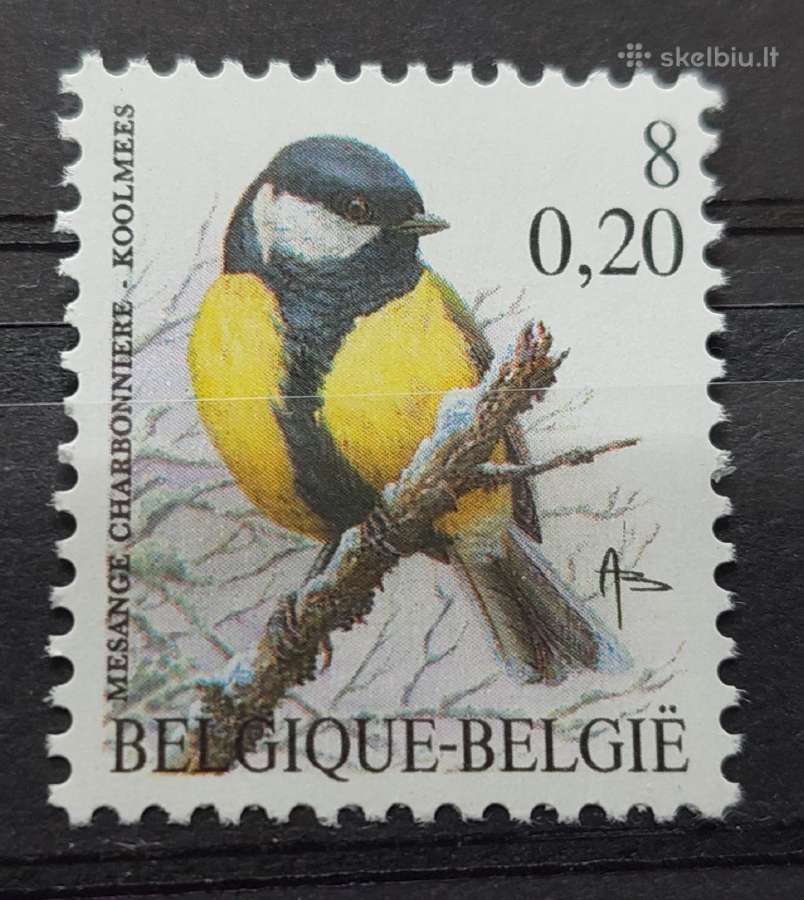Belgija 2000 paukštis, švarus, Michel Nr.3017