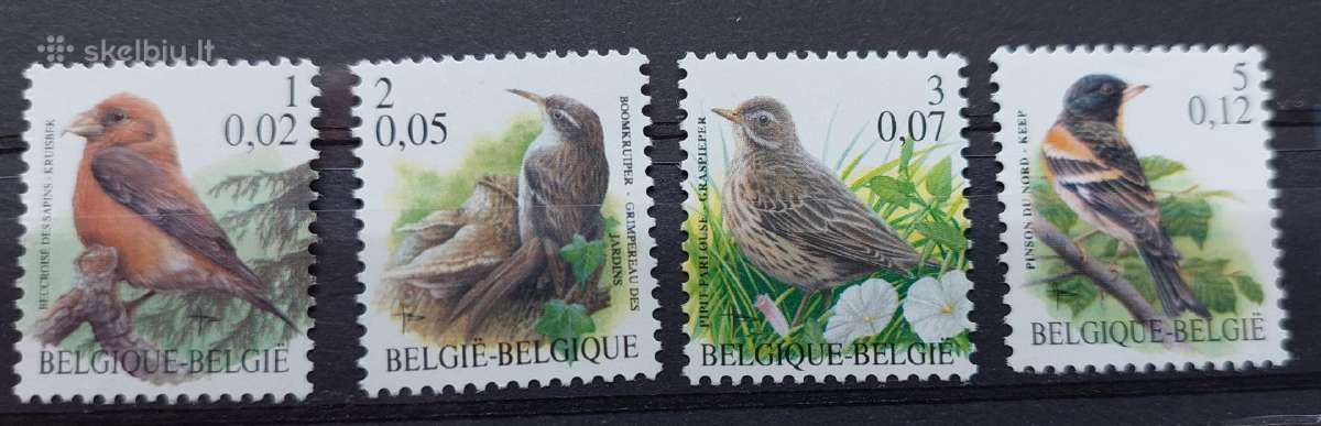 Belgija 2000 paukščiai, švarus, Michel Nr.2969-297