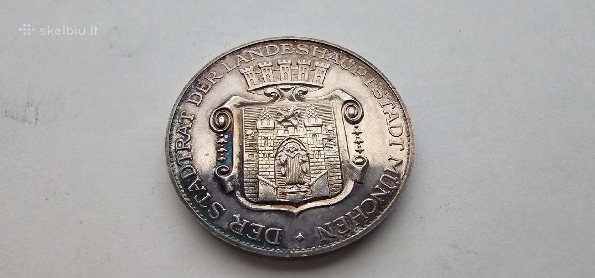 Muncheno medalis 999 praba Unc