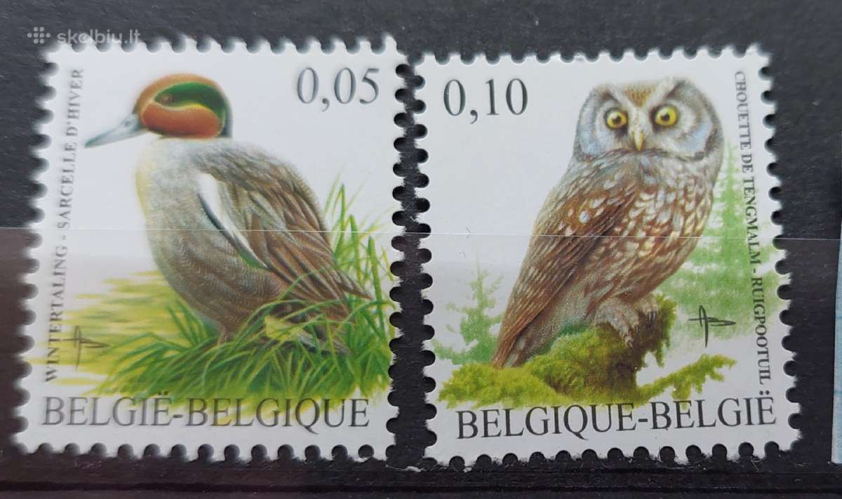 Belgija 2007 paukščiai, švarus, Michel Nr.3673-367