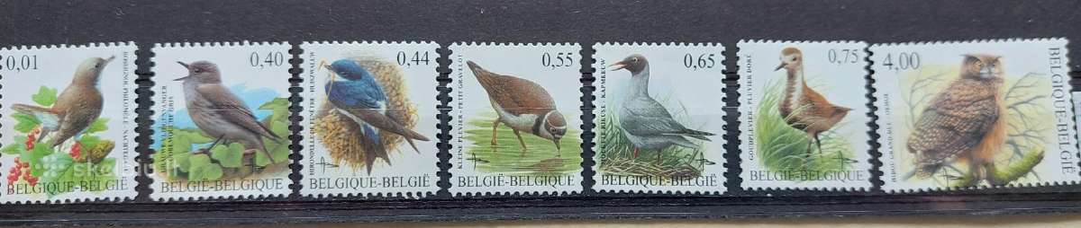 Belgija 2004 paukščiai, švarus, Michel Nr.3316-332