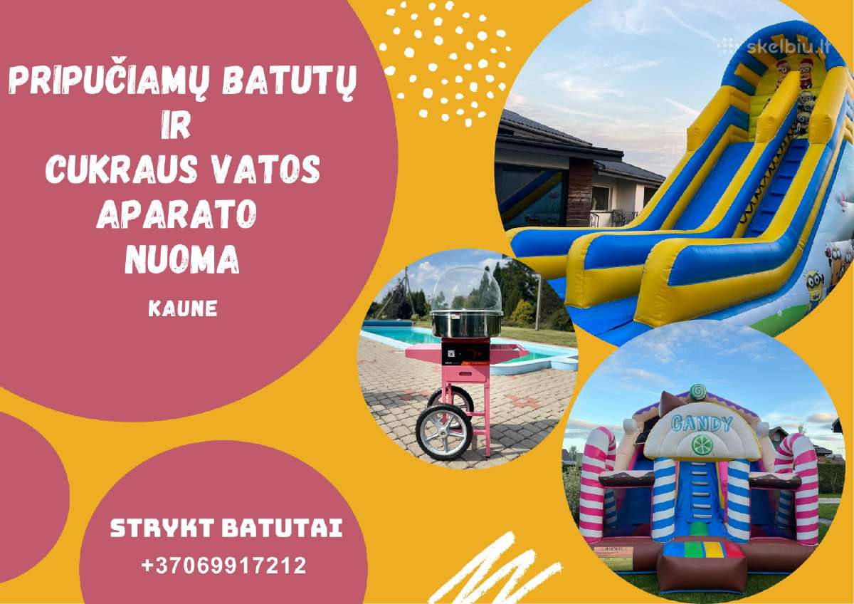 Batutų ir cukraus vatos aparato nuoma Kaune - nuotraukos Nr. 11