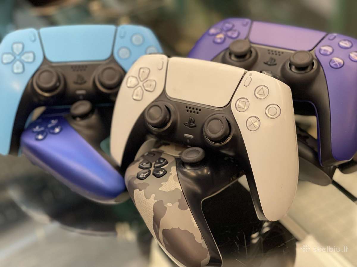 Ps5 pulteliai balti, juodi, spalvoti su garantija