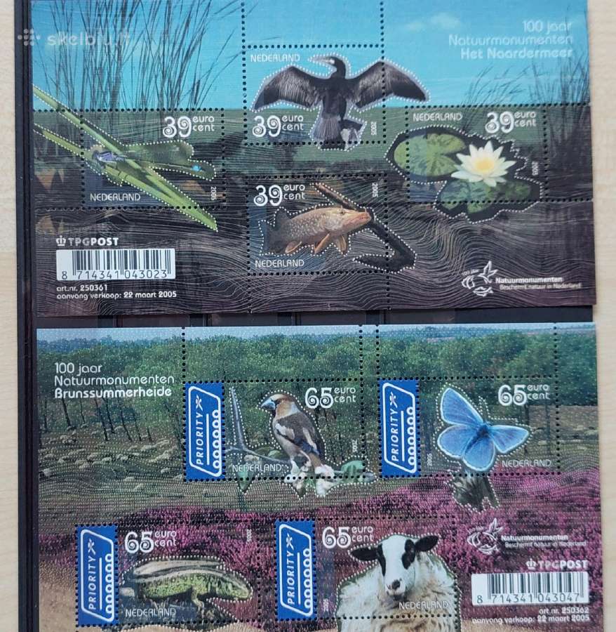 Nyderlandai 2005 fauna, švarus, Michel Nr.block85-