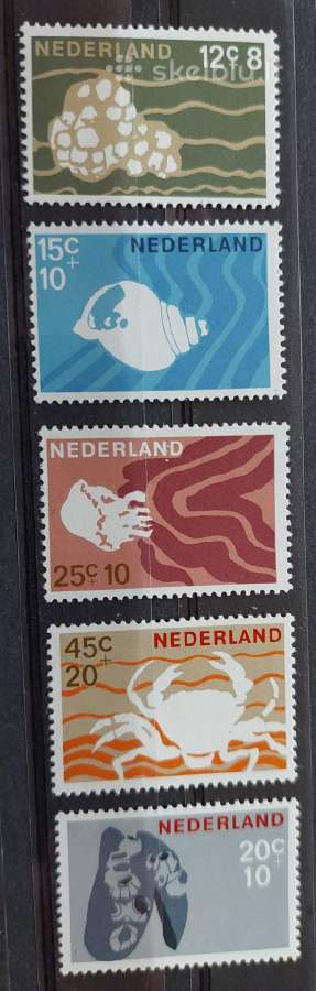 Nyderlandai 1967 jūros fauna, švarus, Michel Nr.8