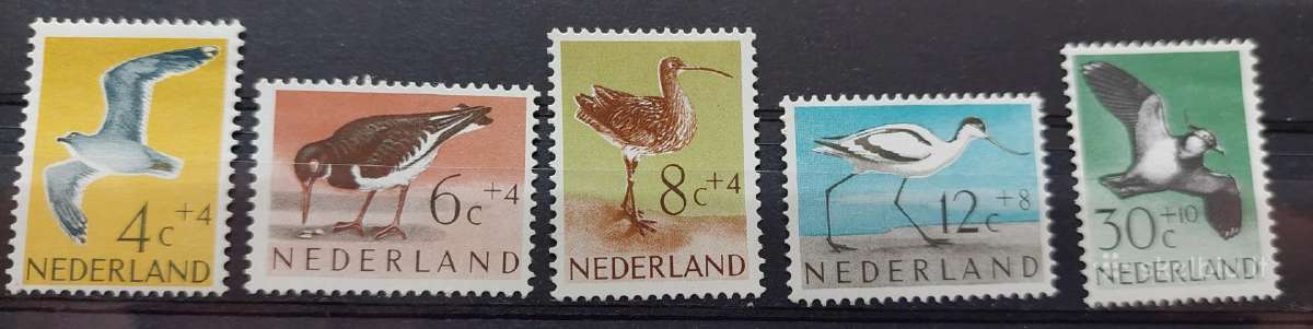 Nyderlandai 1961 paukščiai švarus, Michel Nr.760-7